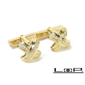【磨き済 新同】 TIFFANY&amp;Co. ティファニー シグネチャー カフス アクセサリー ゴールド...
