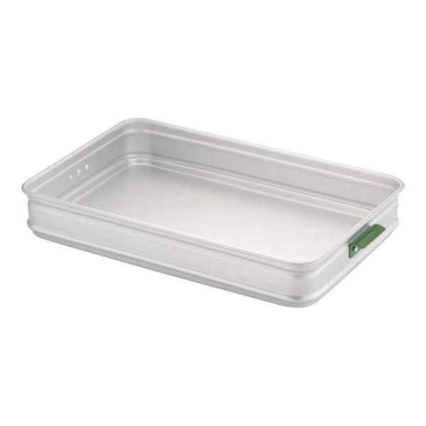 アルミ　カラーハンドル番重　大　80　板取手　緑　ABV-B4