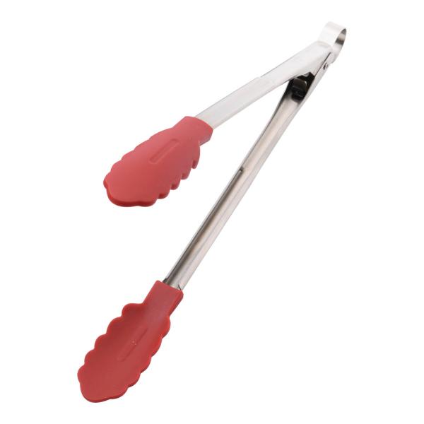 クイジプロ　シリコン万能トング　ストッパー付　74-708705　12インチ　30.5cm　レッド　...