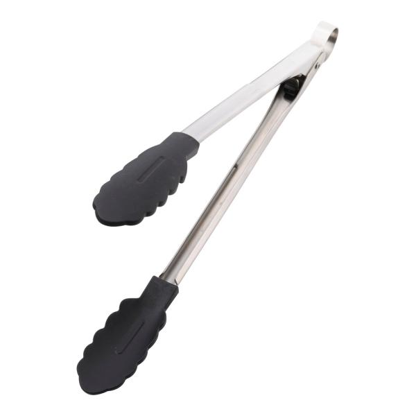 クイジプロ　シリコン万能トング　ストッパー付　74-708702　12インチ　30.5cm　ブラック...