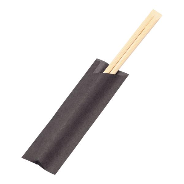 彩　いろどり　モダン　竹天削割箸　袋入　21cm　黒　100膳入　XHS-I5
