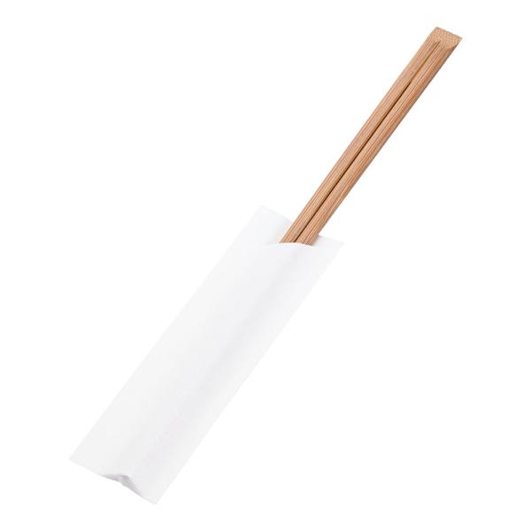 彩　いろどり　モダン　炭化竹天削割箸　袋入　24cm　白　100膳入　XHS-I6