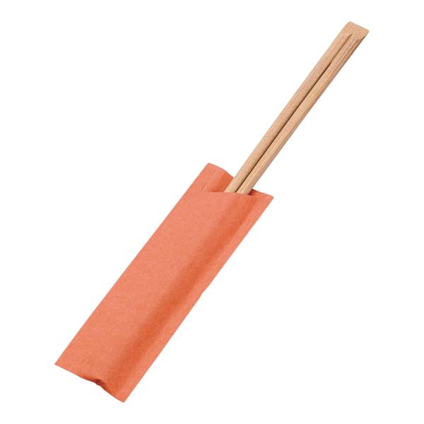 彩　いろどり　モダン　炭化竹天削割箸　袋入　24cm　エンジ　100膳入　XHS-I6