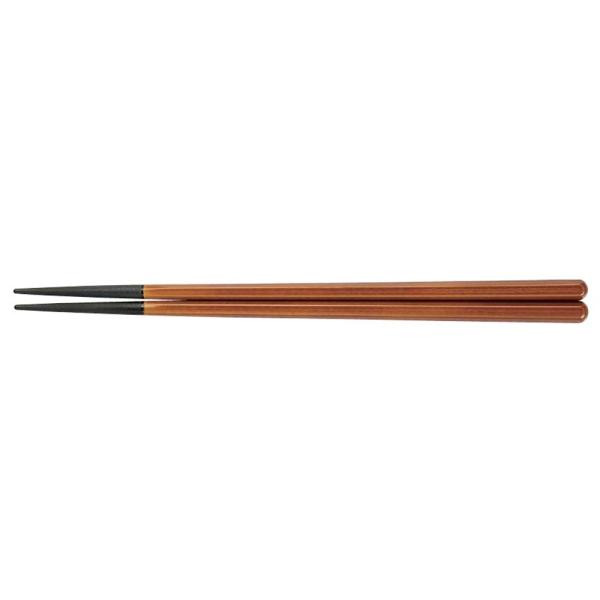 PBT　六角　木目箸　春慶塗　22cm　10膳入　90030712　RHS-D3