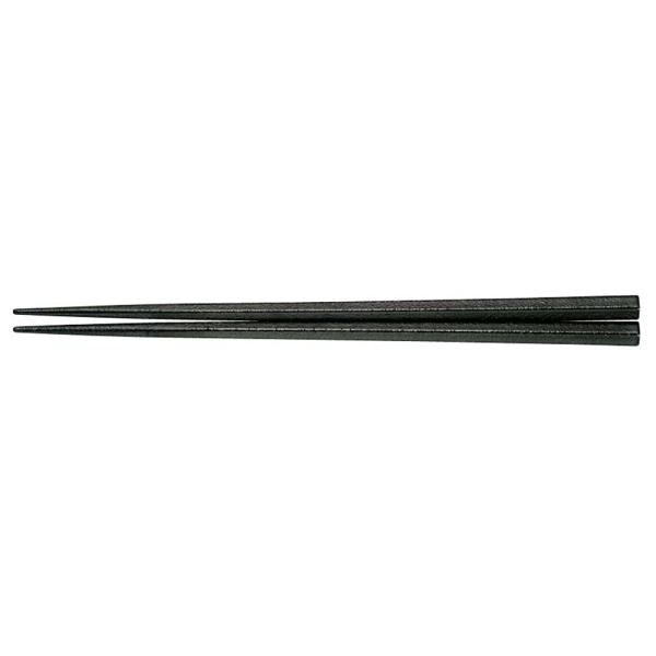 PBT　五角箸　黒乾漆　22.5cm　10膳入　90030602　RHS-F7