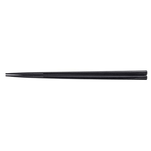 PBT　角無地箸　黒　22.5cm　10膳入　90030230　RHS-D2