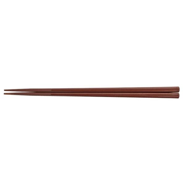 PBT　角無地箸　茶　22.5cm　10膳入　90030250　RHS-D2