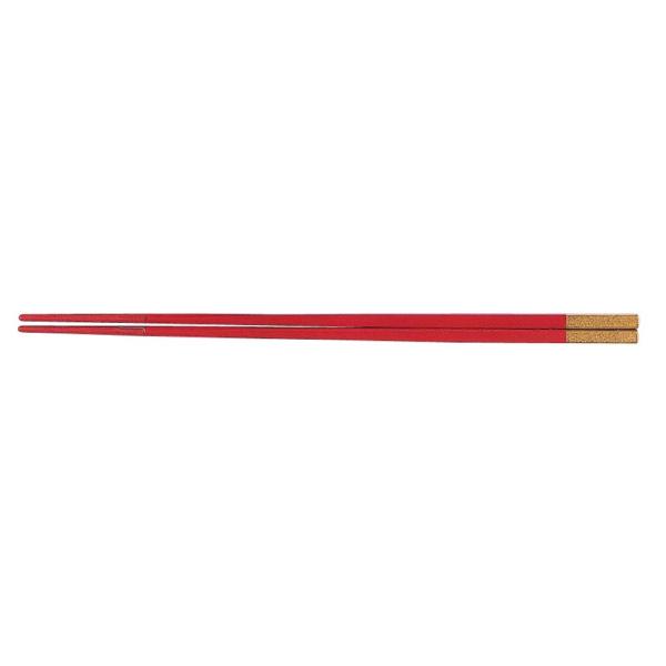 PBT　和洋中　先丸箸　ゴールド　朱　25cm　10膳入　85915540　TTY-35