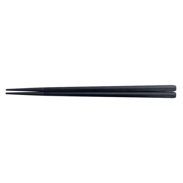 SPS　五角　木目箸　黒　22.5cm　10膳入　90030580　RHS-G7