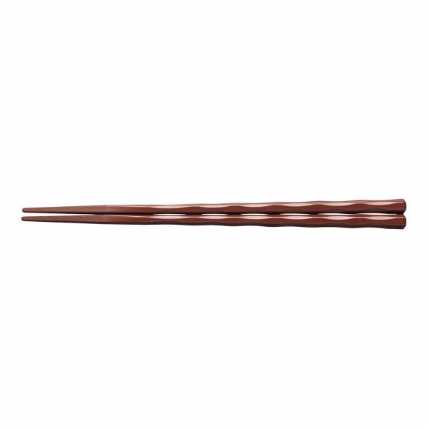 SPS　手彫り風箸　100膳入　茶　M11-179　22.5cm　RHS-V5