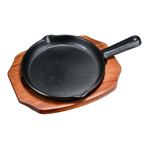 S　ステーキ皿　手付丸型　B　19cm　PSV-19