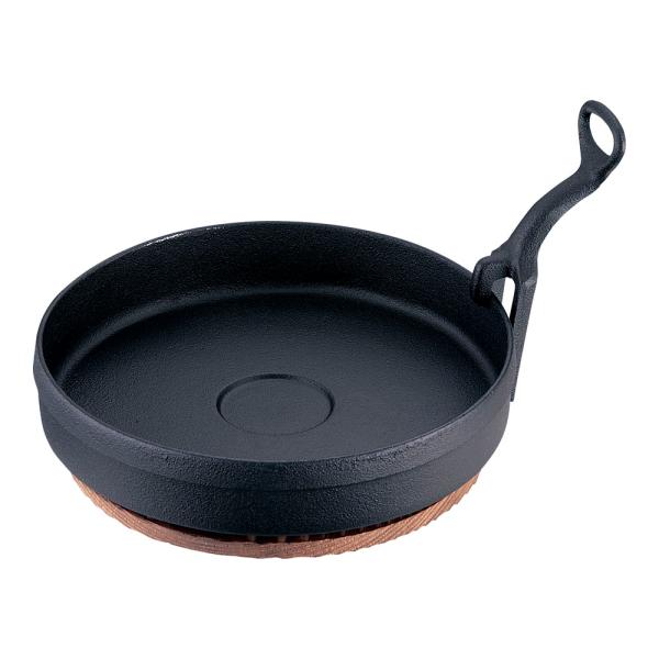 IK　鉄ギョーザ鍋　ハンドル木台付　20cm　AGY-55