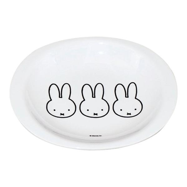 メラミンお子様食器　ミッフィーフェイス　小判皿　M-1301F2　RMI-B2