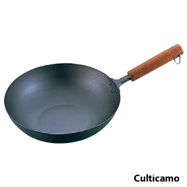純チタン　木柄いため鍋　26cm　AIT-12
