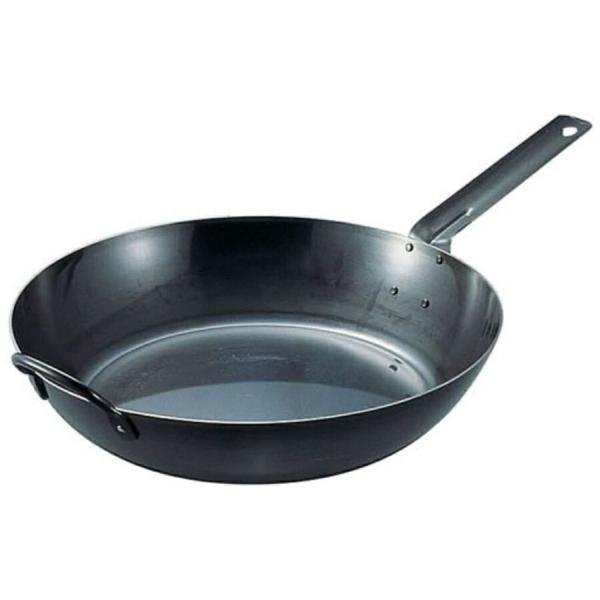 鉄黒皮　オーブン用　厚板フライパン　IH　40cm　AHL-94