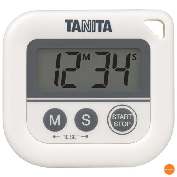 タニタ　丸洗いタイマー　100分計　TD-376N　ホワイト　BTI-C1