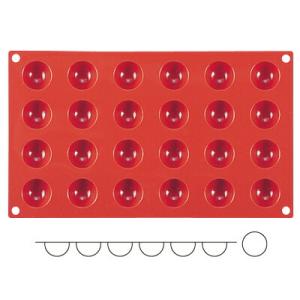 マルテラート　フレキシブルノンスティックモルド　ブラック　30　半丸型　24ケ取　30SF006　W...