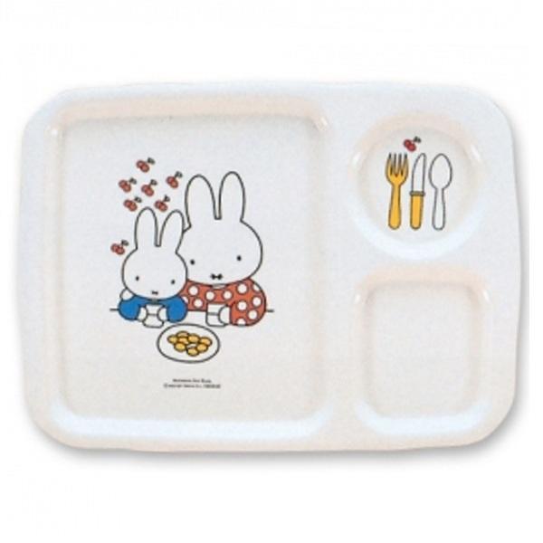 ミッフィー　メラミンお子様食器　角ランチ皿　CM-128　RLV-A4
