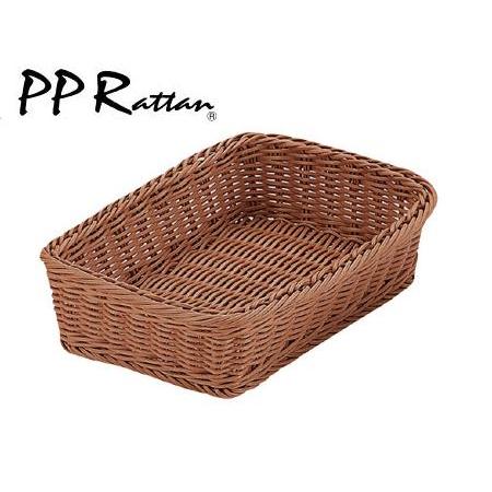 PPラタン　PP角型バスケット　ブラウン　24型　RE-310-BR　WBS-35