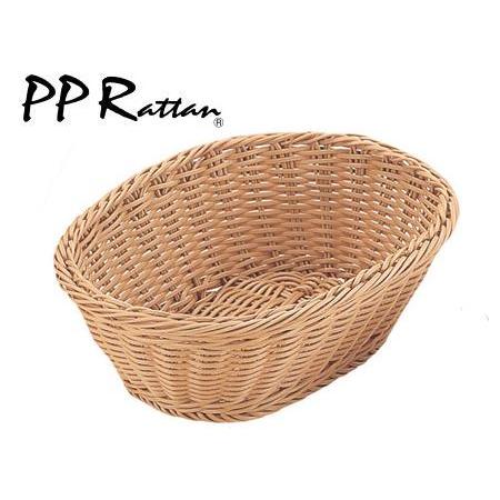 PPラタン　PP小判型バスケット　アイボリー　24型　OV-109-IV　WBS-40