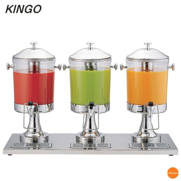 KINGO　ジュースディスペンサー　10403-2　6L　3連タイプ　FZY-45