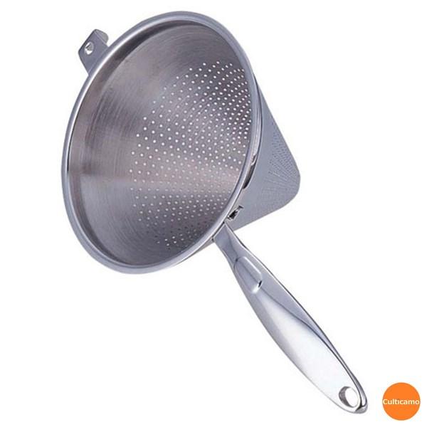 UK　18-8　片手コランダー　モナカハンドル　25cm　AKL-16