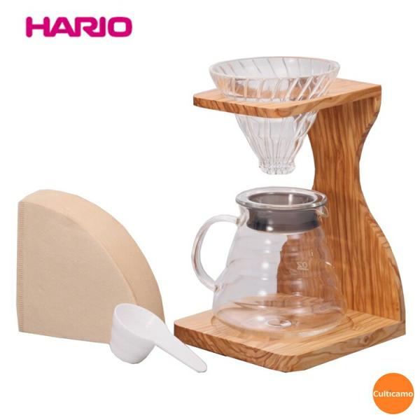 ハリオ　V60オリーブウッド　スタンドセット　VSS-1206-OV　FAM-01