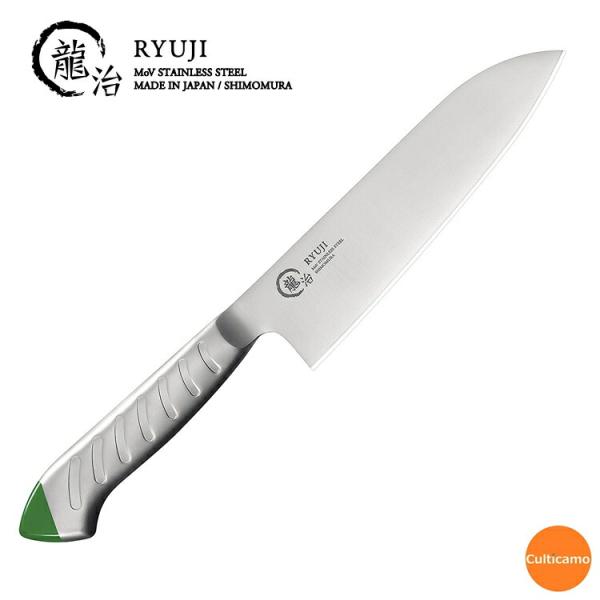龍治　ステンカラー　三徳　17cm　グリーン　ALY-93【SALE】