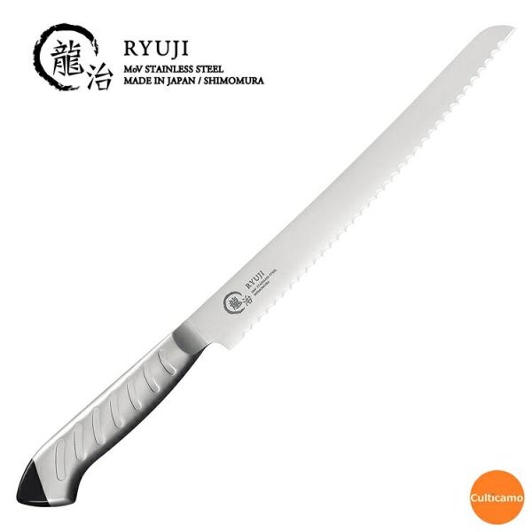 龍治　ステンカラー　パンスライサー　23cm　ブラック　ALY-92