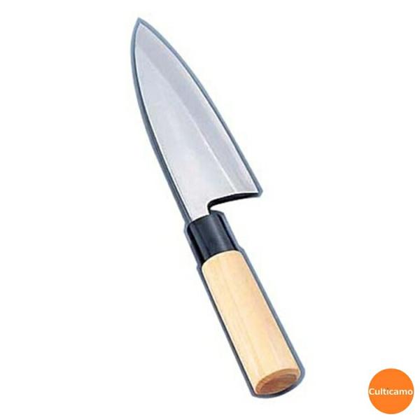 ステンレス鋼　防菌柄　出刃　片刃　13.5cm　ABU-01