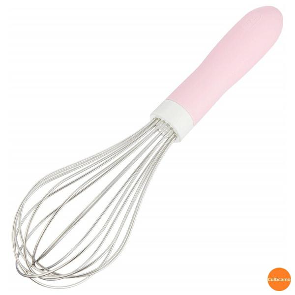 TKG　抗菌カラーハンドル　泡立　25cm　ピンク　BAW-32