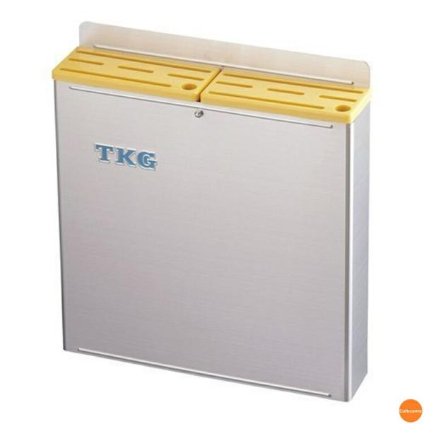 TKG　18-8　プラ板付　カラーナイフラック　大　Bタイプ　黄　AHU-70