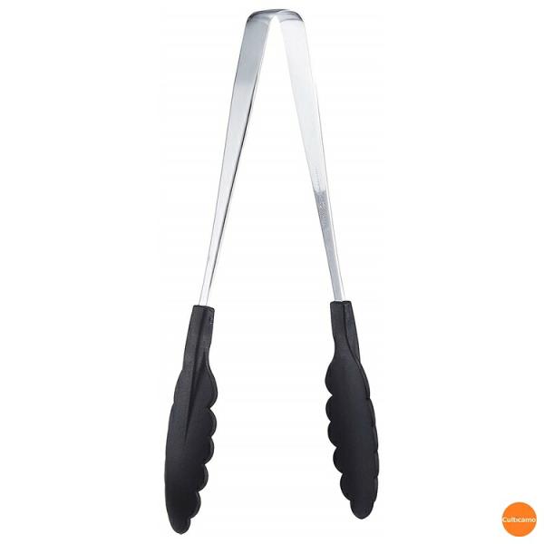 抗菌　耐熱カラフルトング　25cm　ブラック　BTV-76
