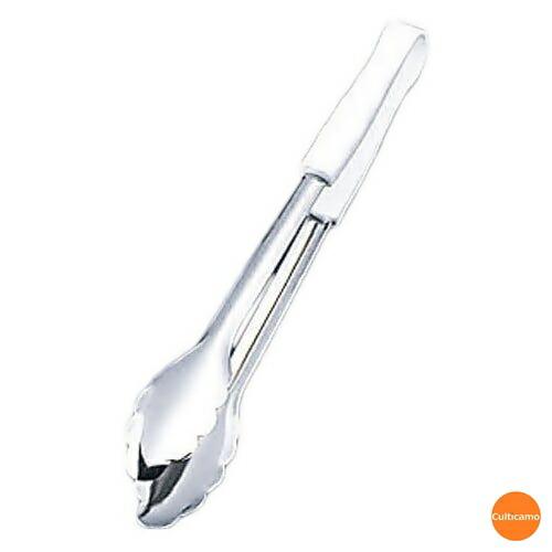 18-8　PPハンドル　カラー万能トング　大　30.5cm　ホワイト　BTV-36