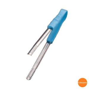 18-8　PPハンドル　カラー給食トング　25.5cm　ブルー　BTV-37