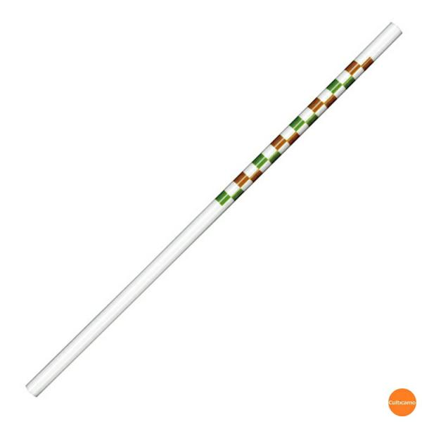 PBT　リユース　プラストロー　10本入　市松　白　EST-71