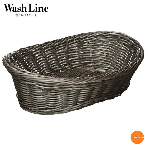 樹脂バスケット　舟型　こげ茶　30cm　91-010C　WBS-22