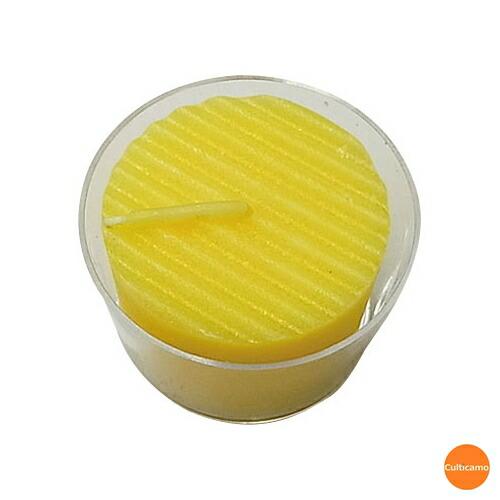 ムラエ　カップ入　カラーキャンドル　ローソク　24ヶ入　イエロー　PKY-J5