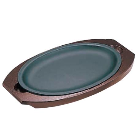 周弘　超軽量　ステーキ皿　小判型　アルミクラッド鋼　29cm　PSY-A1