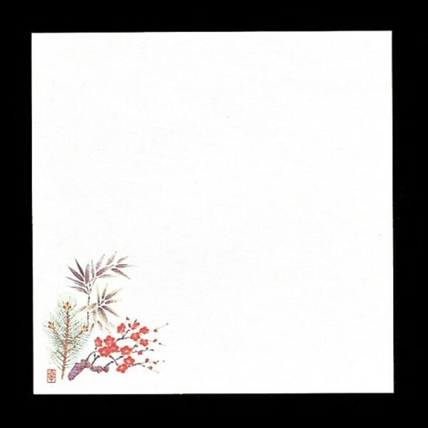 遊膳　遠赤抗菌和紙　花ごよみ懐敷　200枚入　松竹梅　5寸　W5-1　15cm　QSK-77