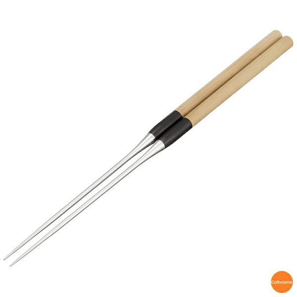 極上　白木柄　盛箸　積層強化木柄付　15cm　BML-24