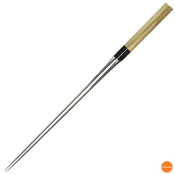 極上　白木柄　盛箸　水牛桂柄付　27cm　BML-01
