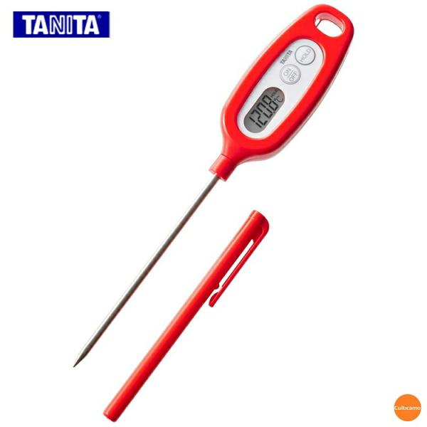タニタ　デジタル温度計　防水タイプ　TT-508N　レッド　BOV-T5