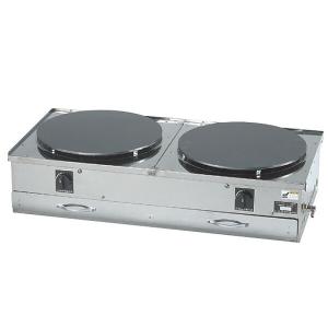 ニチワ 電気式 クレープ焼器 2連 CM-410HW 200V ハイパワー仕様