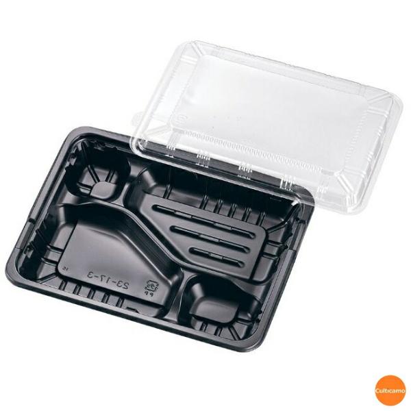 FM弁当容器　透明蓋付　中　C　20セット入　XBV-08