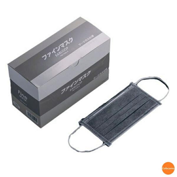 ファインマスク　4層　活性炭　FM1709A-K　黒　50枚入　SMS-58