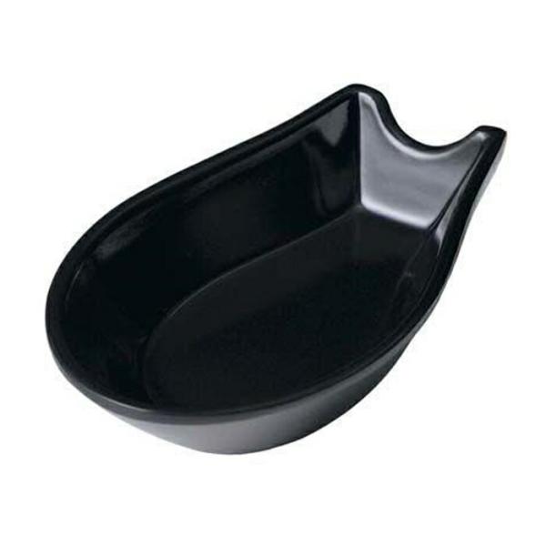 メラミン　レンゲ受皿　小　C-80　黒　RLV-20