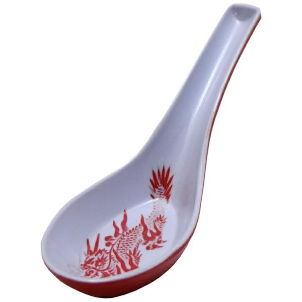 メラミン　中華食器　瑞祥　レンゲ　小　竜模様　C-76　RLV-13