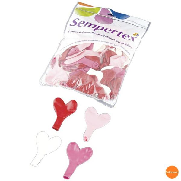 センペルテックス　10インチ　バルーンハート　100入　パステルアソート　ZHU-08