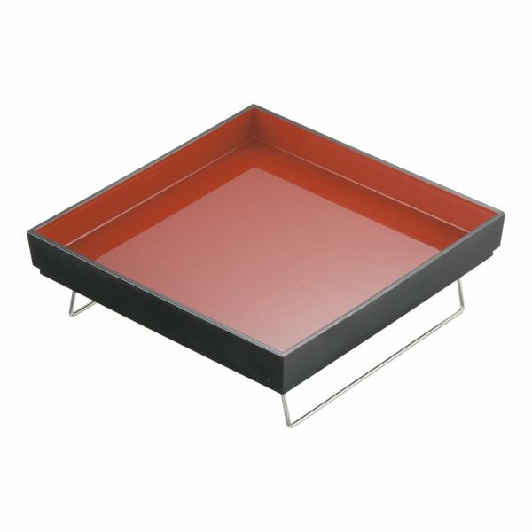 スクエアトレー　P30　黒内朱　29.5cmｘ29.5cm　ATL-46